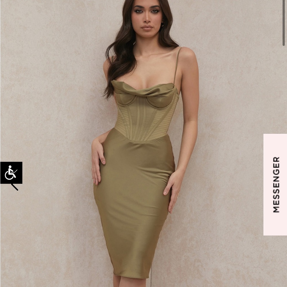 House of CB Myrna Green Midi Dress